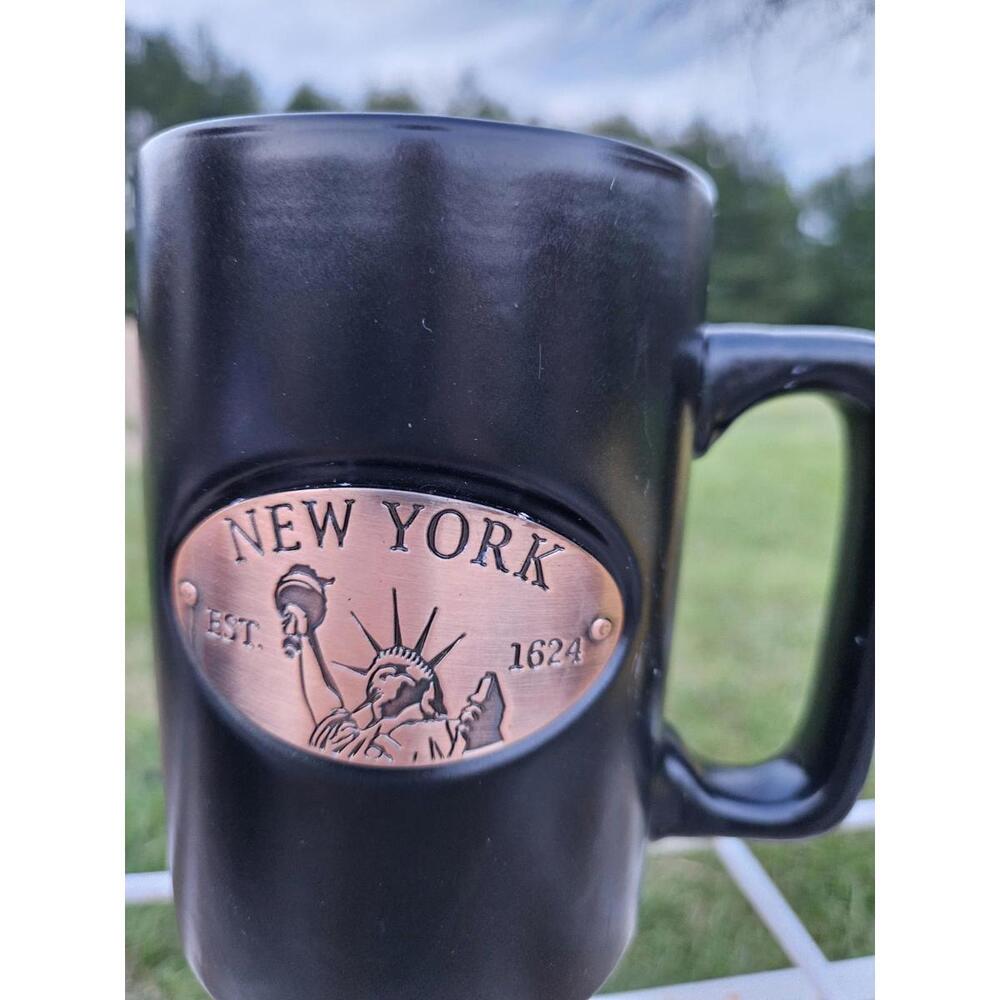America Ware New York City Mug - Statue of Liberty Copper Medallion - Est. 1624
